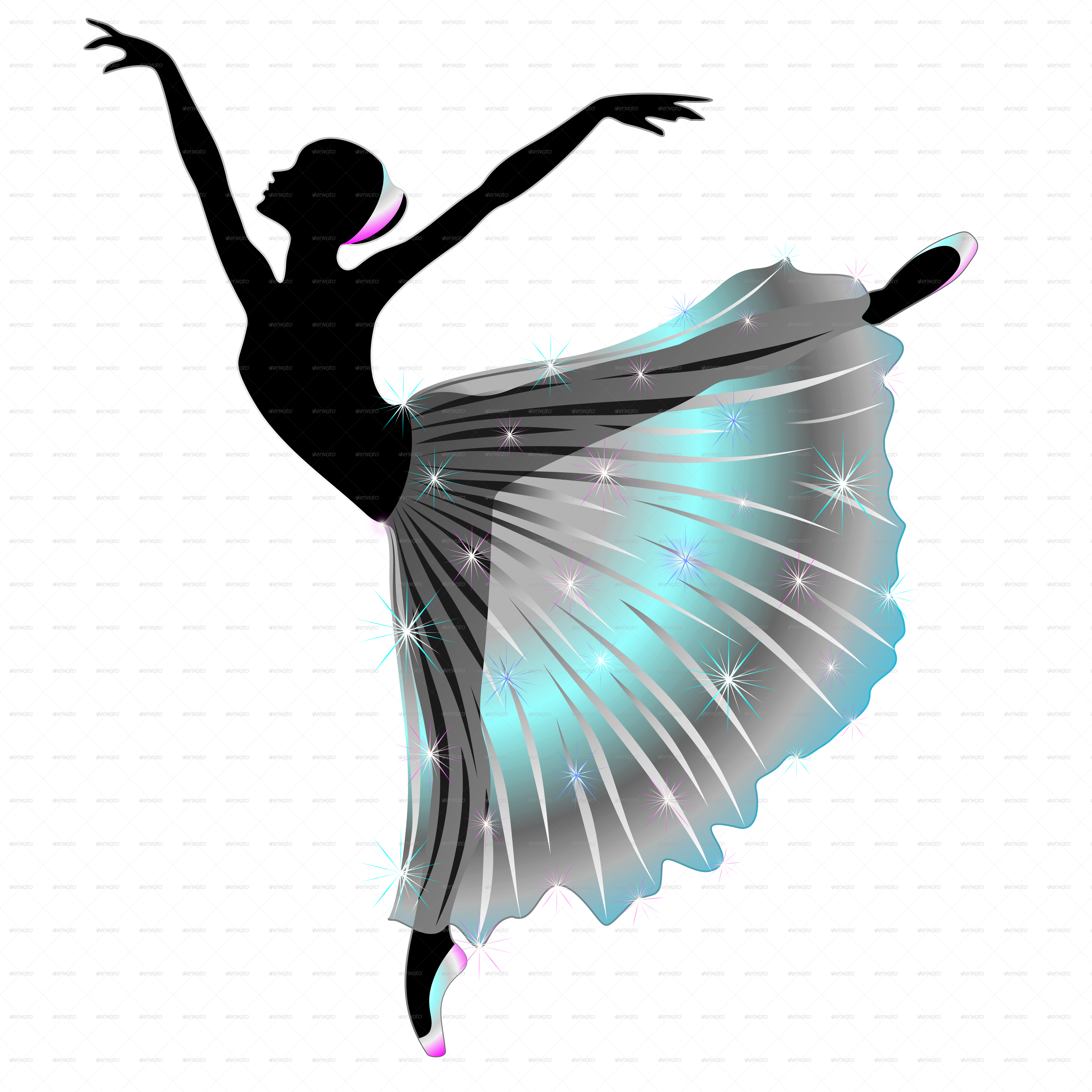 Classical Dancer Graceful Ballerina By Bluedarkat Graphicriver